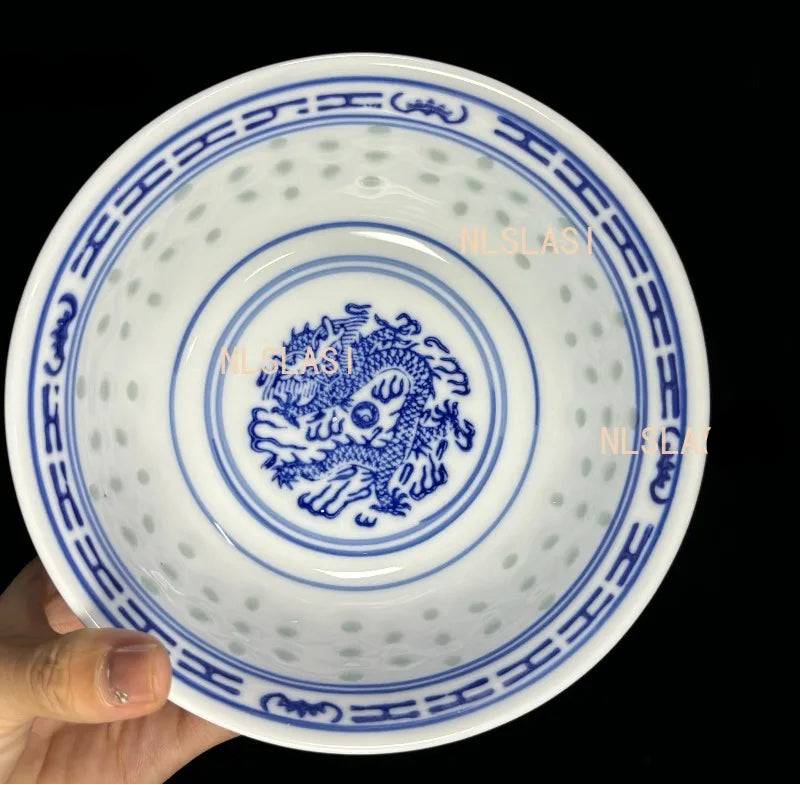 Bol Céramique Dragon Bleu & Blanc – JINGDE CERAMICS Éco avec motif de dragon élégant et design traditionnel