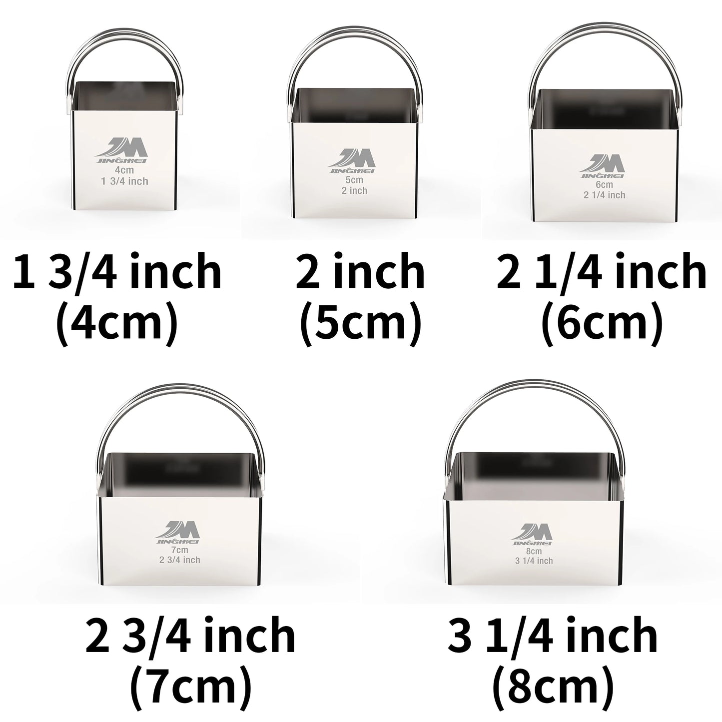 Set Emporte-Pièces Inox Ronds et Carrés de différentes tailles pour pâtisserie professionnelle