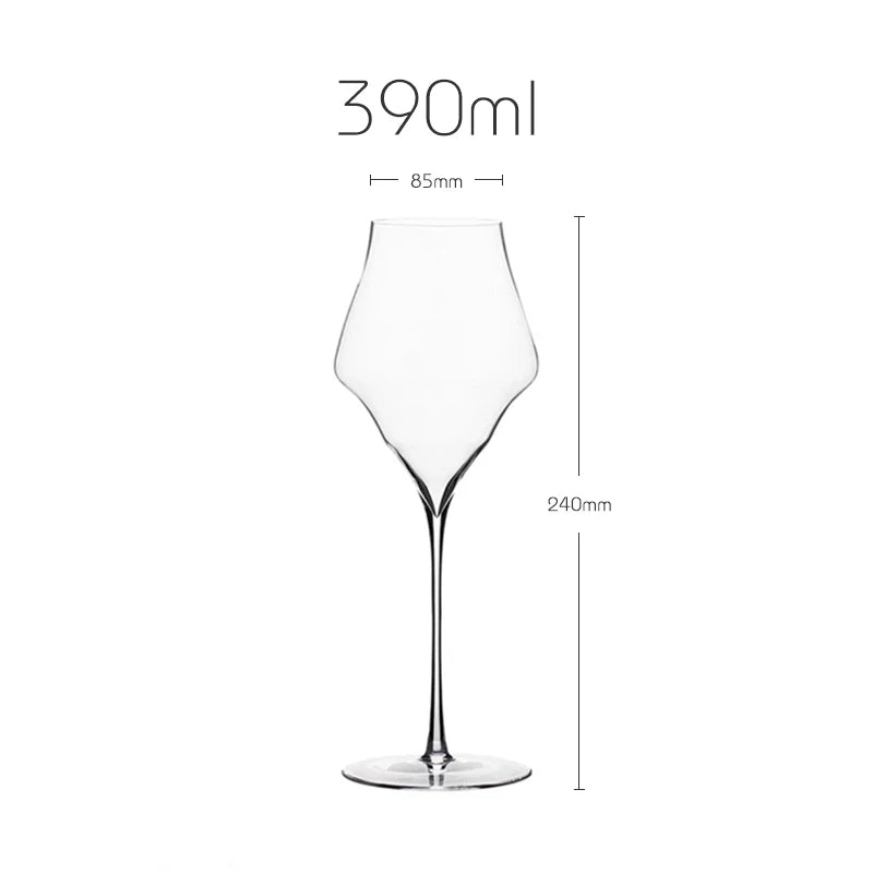 Verres à Vin & Champagne JIUAN – Cristal 400-760 ml avec une capacité de 390ml et un design élégant.