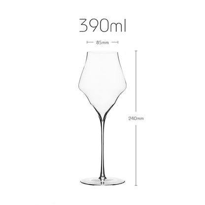 Verres à Vin & Champagne JIUAN – Cristal 400-760 ml avec une capacité de 390ml et un design élégant.