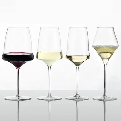 Set de quatre verres à vin et champagne JIUAN en cristal de 400-760 ml pour les amateurs de vin