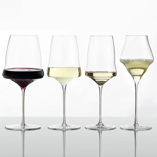 Set de quatre verres à vin et champagne JIUAN en cristal de 400-760 ml pour les amateurs de vin