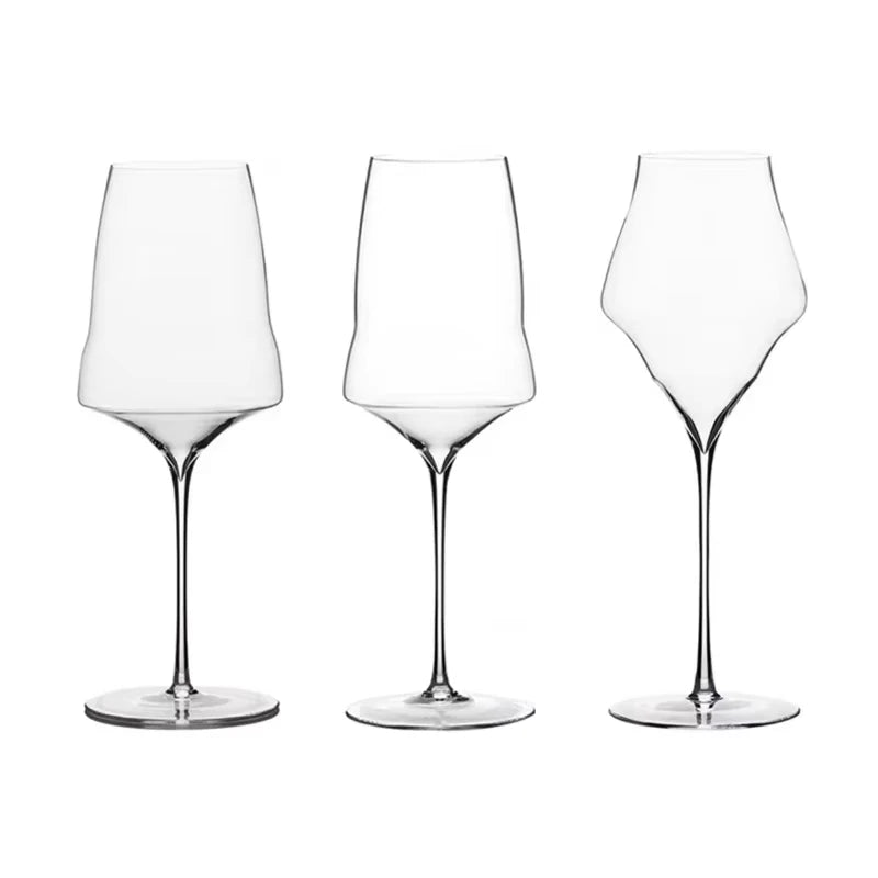 Verres à Vin & Champagne JIUAN – Cristal 400-760 ml, design élégant et moderne en verre soufflé à la main