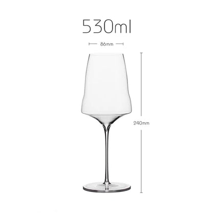 Verres à Vin & Champagne JIUAN – Cristal 400-760 ml avec une contenance de 530 ml, taille élégante et design moderne