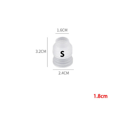Kit Douilles Pâtisserie Inox + Adaptateur – pièce plastique pour pâtisserie avec dimensions en cm