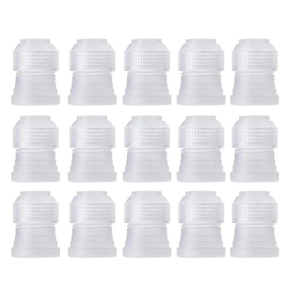 Kit Douilles Pâtisserie Inox + Adaptateur – 5 à 20 pcs en plastique transparent pour décoration de gâteaux