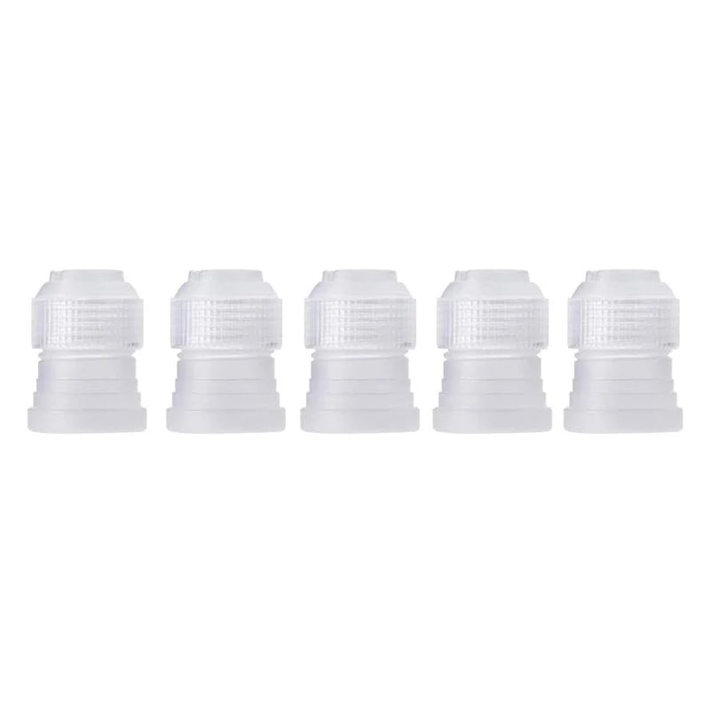 Kit Douilles Pâtisserie Inox + Adaptateur 5 à 20 pcs en plastique transparent pour décoration de desserts
