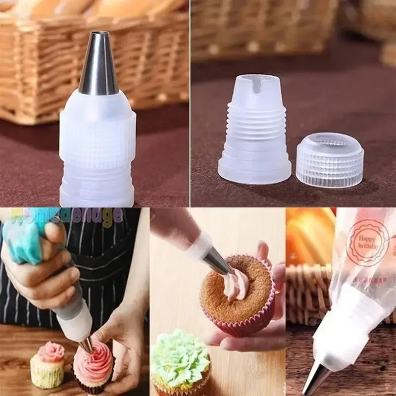 Kit Douilles Pâtisserie Inox + Adaptateur – 5 à 20 pcs avec embouts en acier inoxydable pour décoration de gâteaux