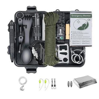 Pack Survie 72h – Kit Complet Famille 3-4 Pers avec outils de survie, couverture de survie et accessoires