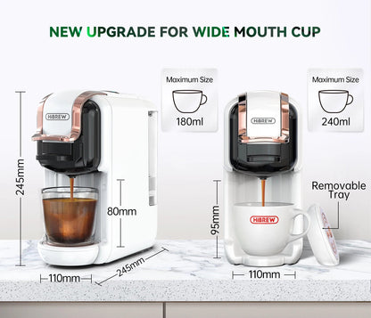 Machine à Café HiBREW H2B – Espresso Chaud & Froid avec capacité tasse large et plateau amovible