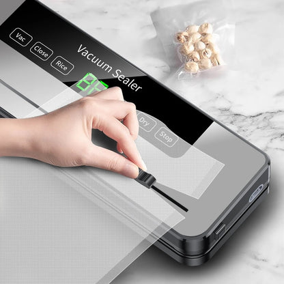 Machine sous vide automatique – 5 modes + 10 sacs inclus, utilisée pour sceller des aliments sous vide