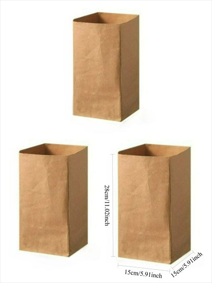 Sacs Kraft Lavables Réutilisables Rangement Écologique en papier kraft, parfaits pour l'organisation des espaces