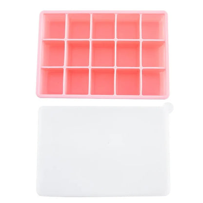 Moule à glaçons en silicone réutilisable avec couvercle