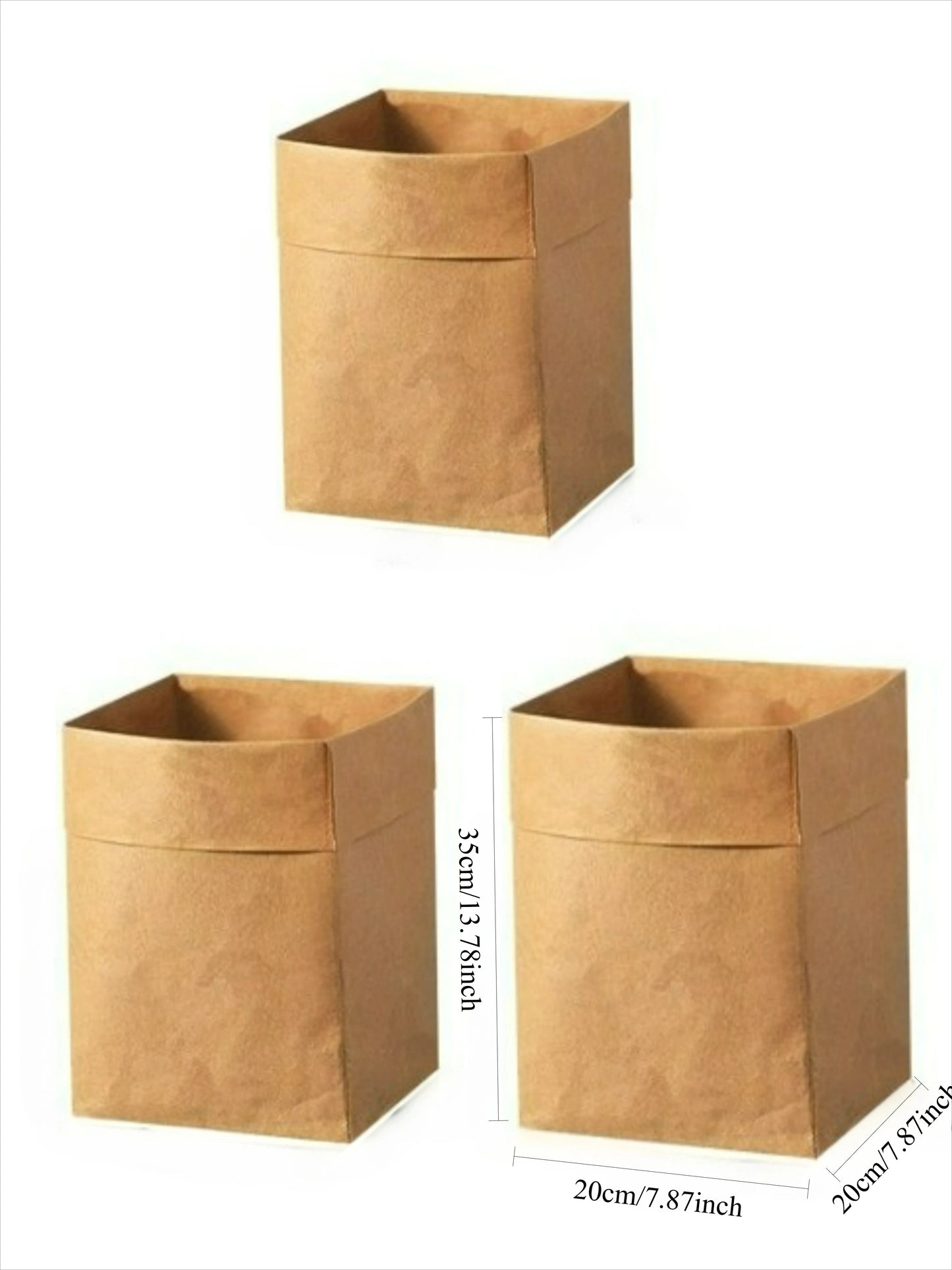 Sacs Kraft Lavables Réutilisables Rangement Écologique parfaits pour organiser votre espace