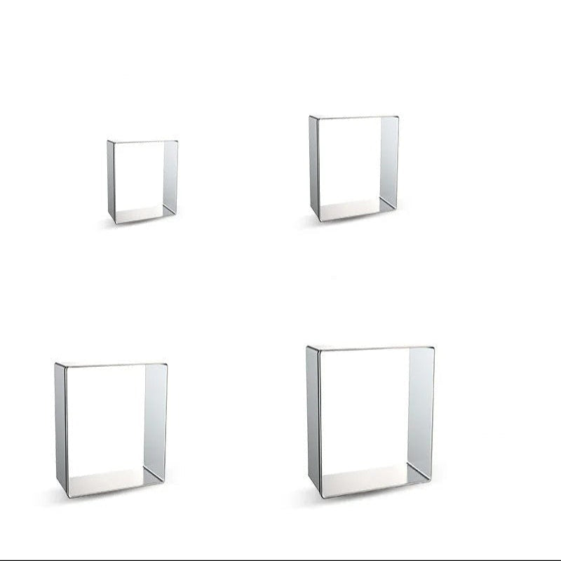 Emporte-Pièces Inox – Carrés, Rectangles ou Ovales, Lot de 4