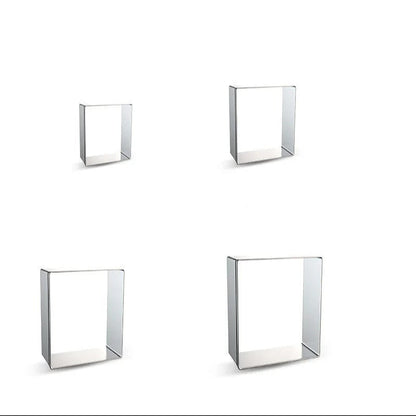 Emporte-Pièces Inox – Carrés, Rectangles ou Ovales, Lot de 4
