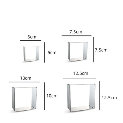 Emporte-Pièces Inox – Carrés, Rectangles ou Ovales, Lot de 4