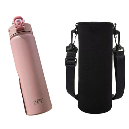Portable Insulated Water Bottle with Straw