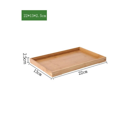 Plateau en Bambou avec Poignées Service Bois de 22x13x2,5 cm, idéal pour la présentation des aliments