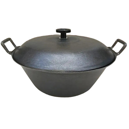 Faitout en Fonte avec Couvercle 28, 32 / 36 cm pour Gaz, idéal pour la cuisson lente et les plats mijotés