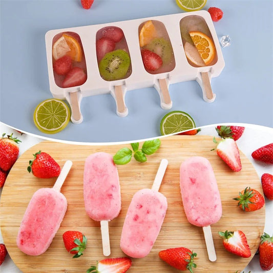 Moule à glace en silicone 4 portions pour glaces maison