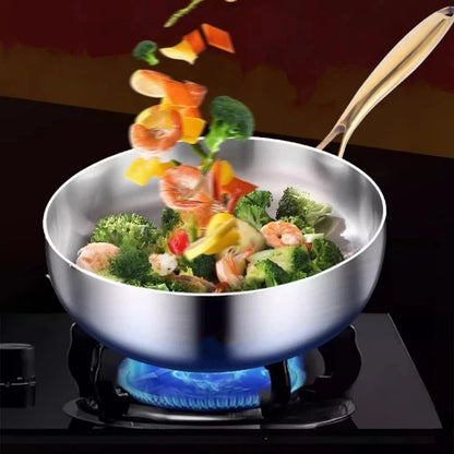 Wok en Acier Inoxydable 316 Compatible Induction pour une Cuisson Saine