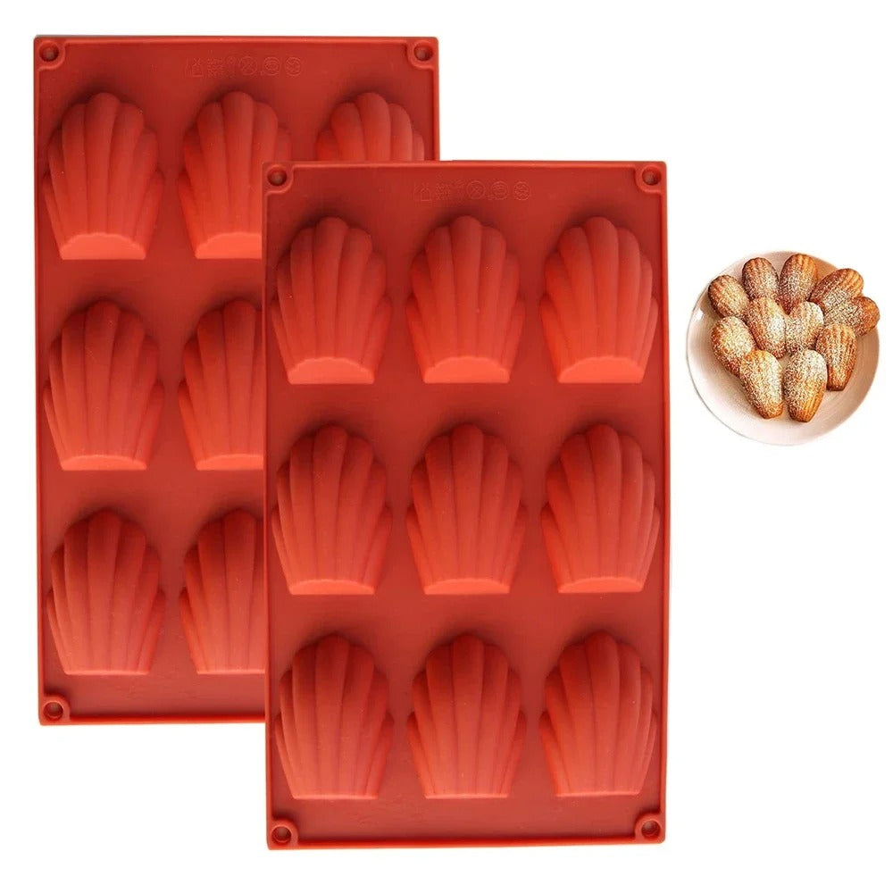 Moule à Madeleines en Silicone de Ustensiles de chef pour réaliser de délicieuses madeleines maison