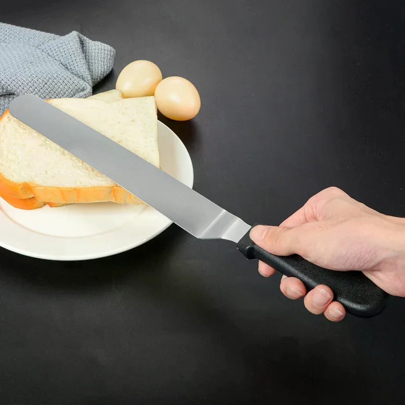 Angled Stainless Steel Icing Spatula