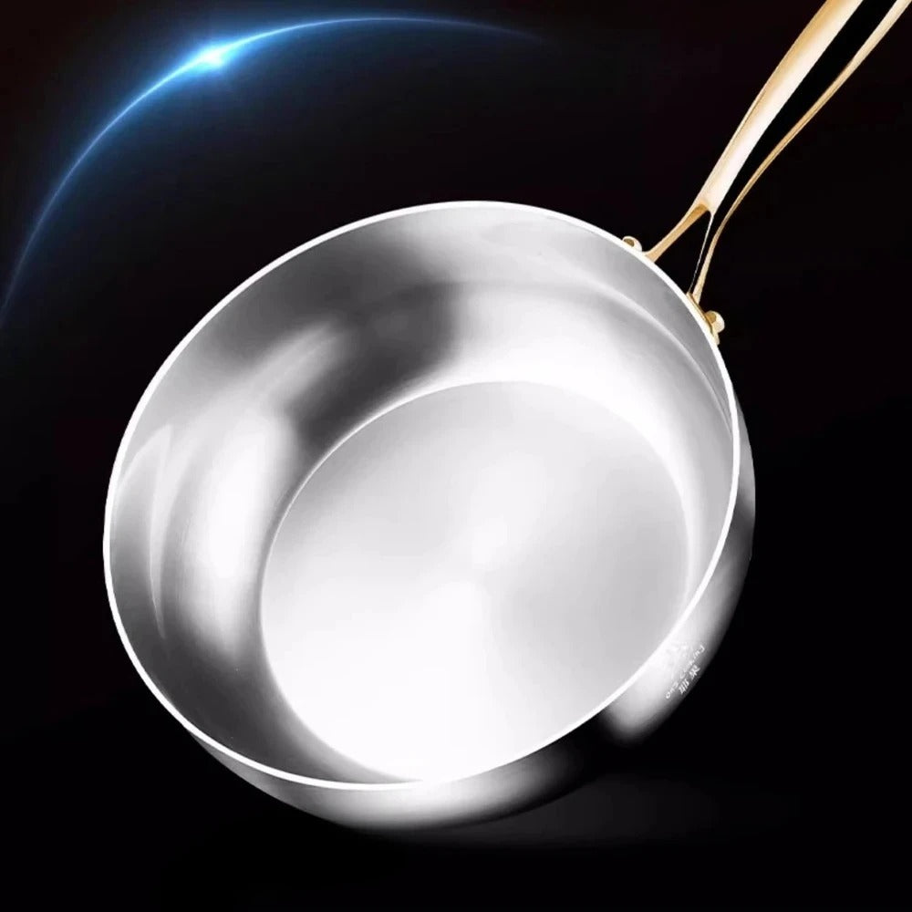 Wok en Acier Inoxydable 316 Compatible Induction pour une Cuisson Saine
