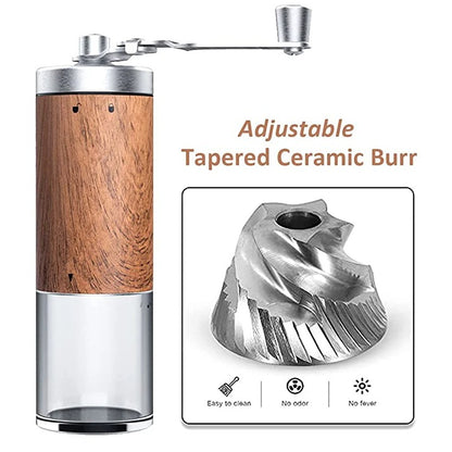 Portable Manual Coffee Grinder – Adjustable, Stainless Steel