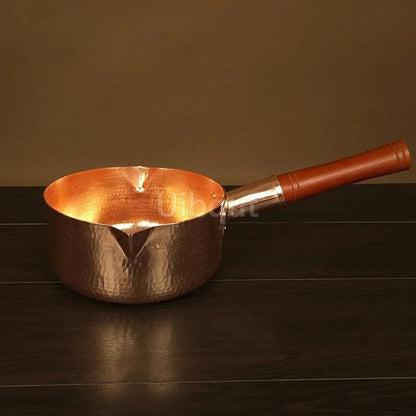 20cm copper saucepan, induction compatible