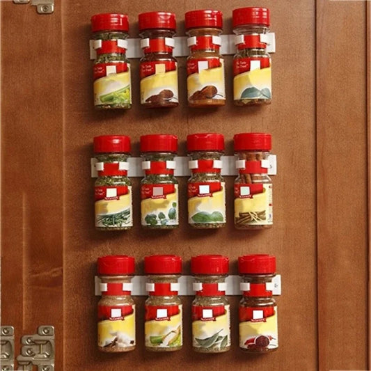 Stainless Steel Wall-Mounted Spice Rack – Durable 4-Piece Set