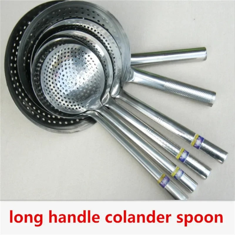 Écumoire Inox à Long Manche 60 cm pour Friture, Wok et Grandes Casseroles