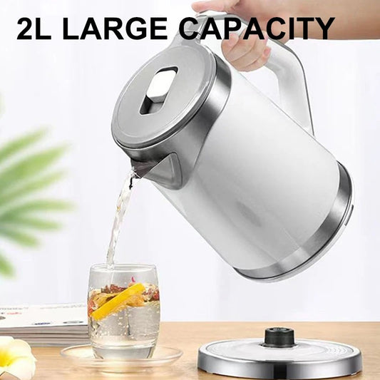 Bouilloire électrique 2L rapide inox – Chauffe 4-6 min