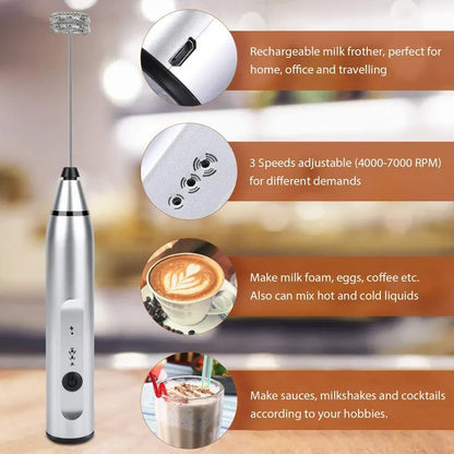 BALASHOV USB Electric Milk Frother – 3 Speeds