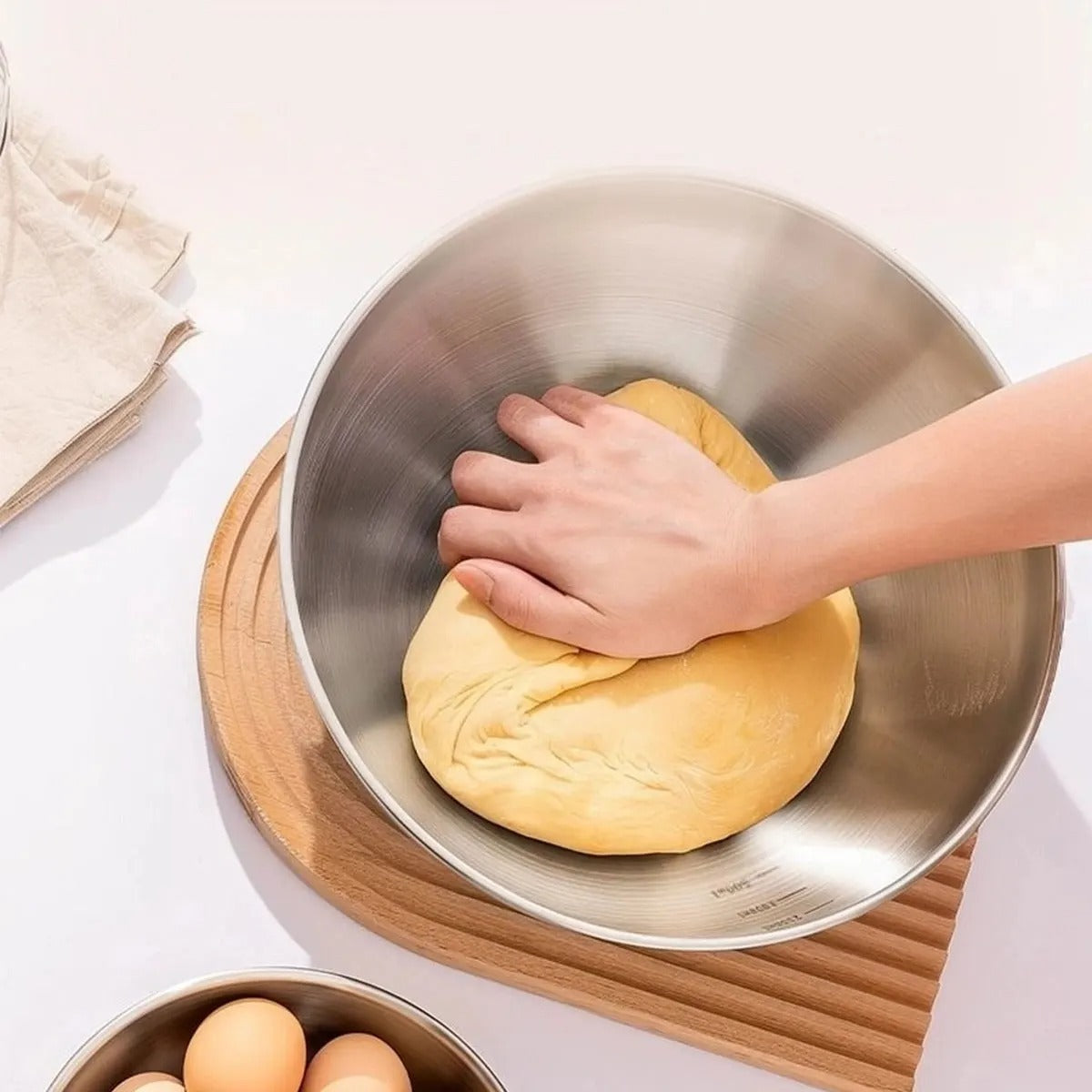 Saladier Inox Gradué 304 – Bol à Mélanger 19/25 cm