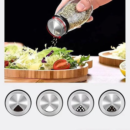 Porte-Épices Rotatif 360° avec 6 Pots en Verre