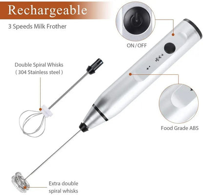 BALASHOV USB Electric Milk Frother – 3 Speeds