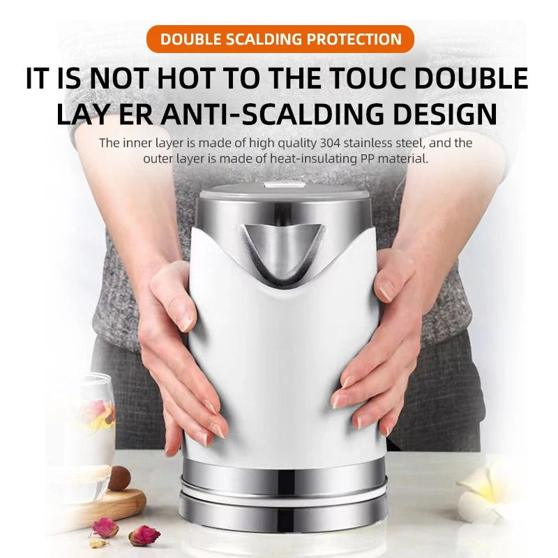 Bouilloire électrique 2L rapide inox – Chauffe 4-6 min