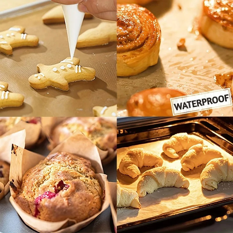 Rouleau de papier cuisson antiadhésif alimentaire utilisé pour pâtesser des biscuits et des croissants au four
