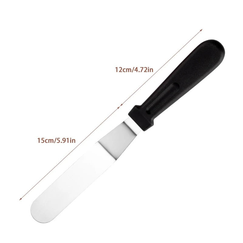 Angled Stainless Steel Icing Spatula