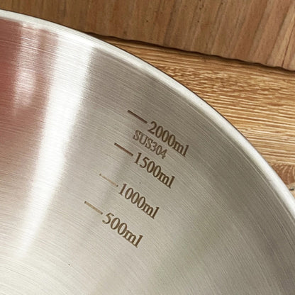 Saladier Inox Gradué 304 – Bol à Mélanger 19/25 cm