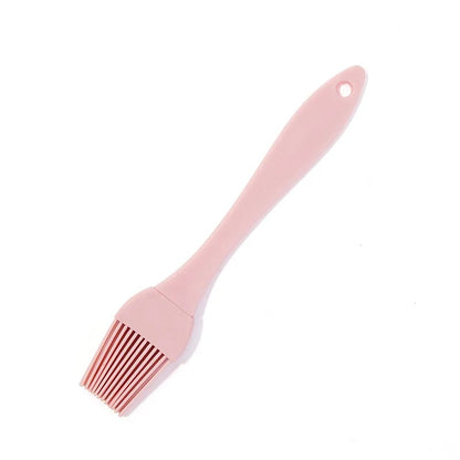 Pinceau de Cuisine en Silicone rose avec poils flexibles pour une application facile des sauces