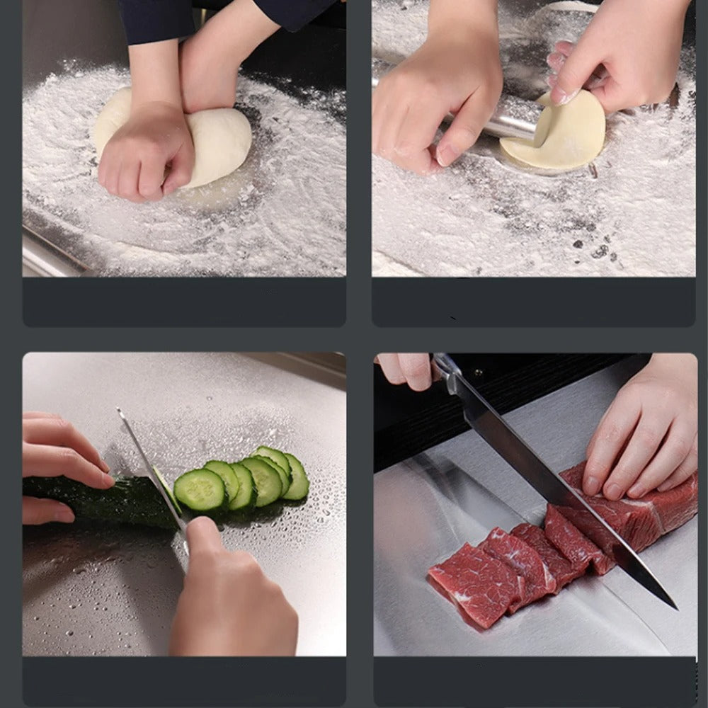 Professional Stainless Steel Cutting Board – Versatile Cutting &amp; Pastry
