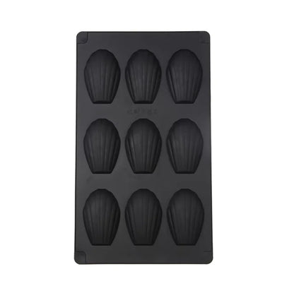 Moule à Madeleines en Silicone noir avec 10 empreintes pour pâtisserie facile et pratique