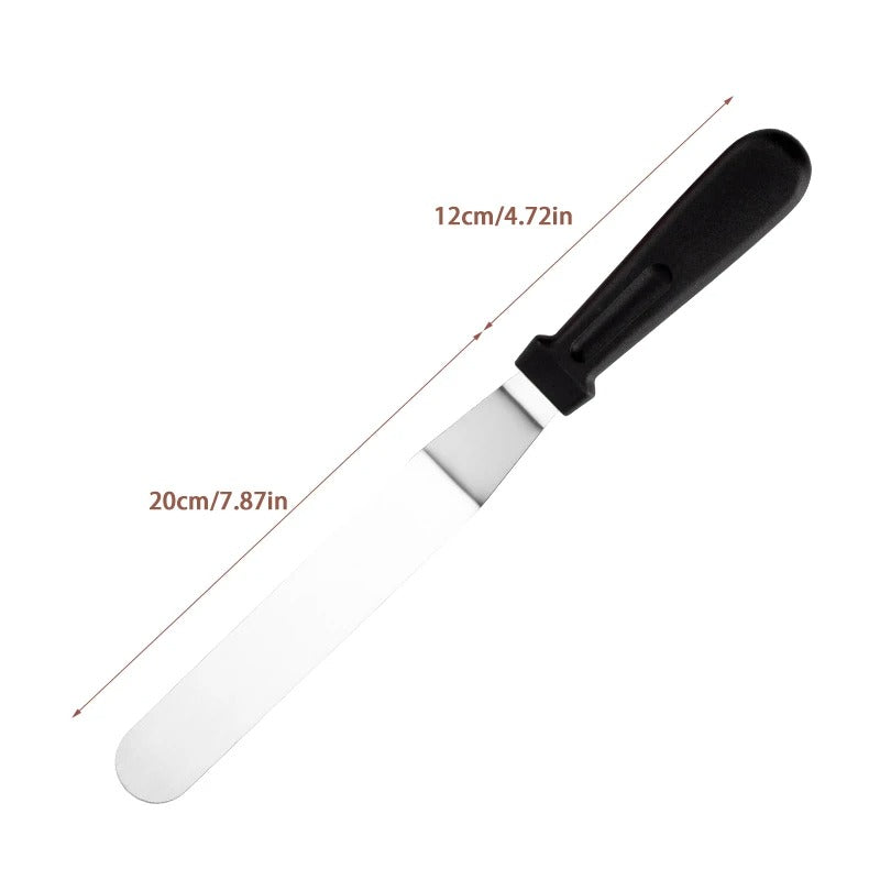 Angled Stainless Steel Icing Spatula