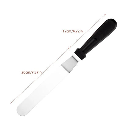 Angled Stainless Steel Icing Spatula