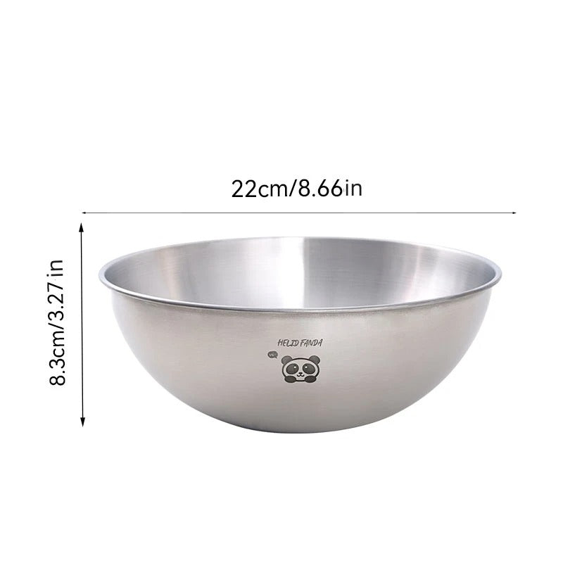 Saladier Inox Gradué 304 – Bol à Mélanger 19/25 cm