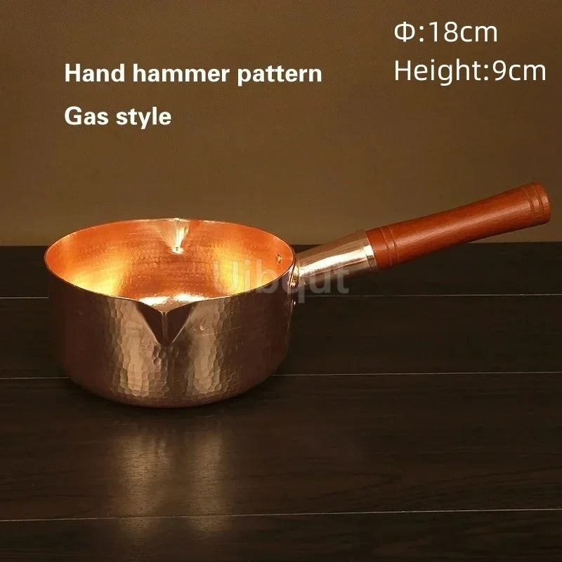 20cm copper saucepan, induction compatible