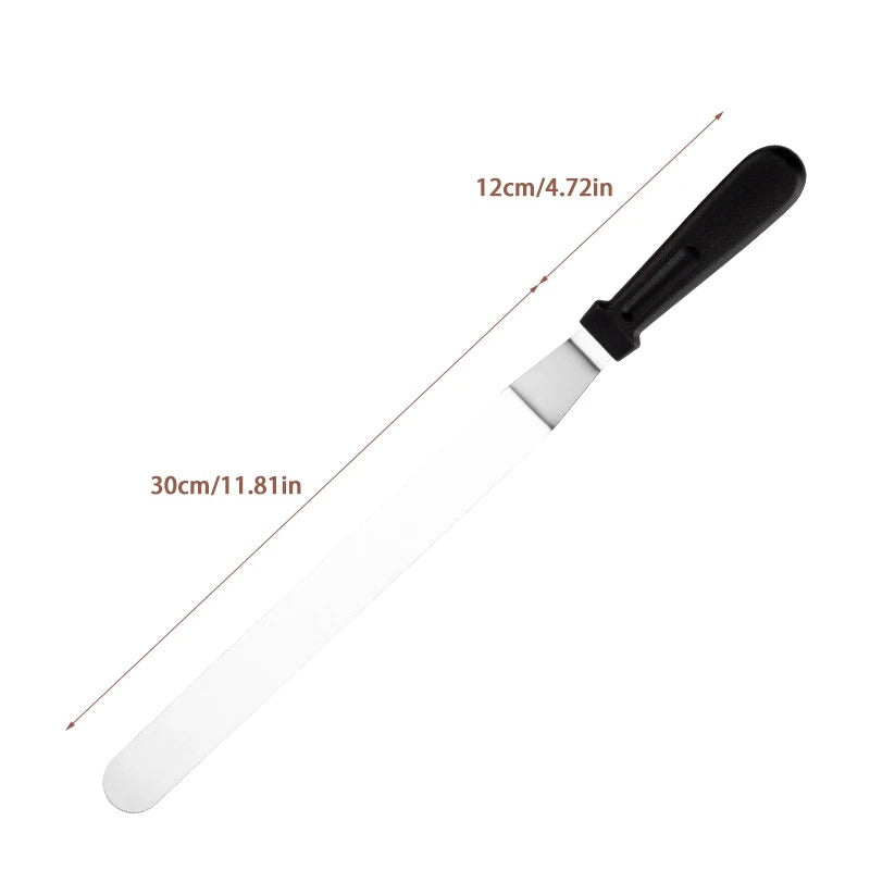 Angled Stainless Steel Icing Spatula